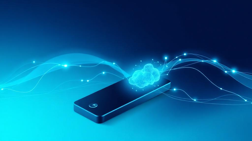 Business professional using an AI-powered cloud phone system on a headset
