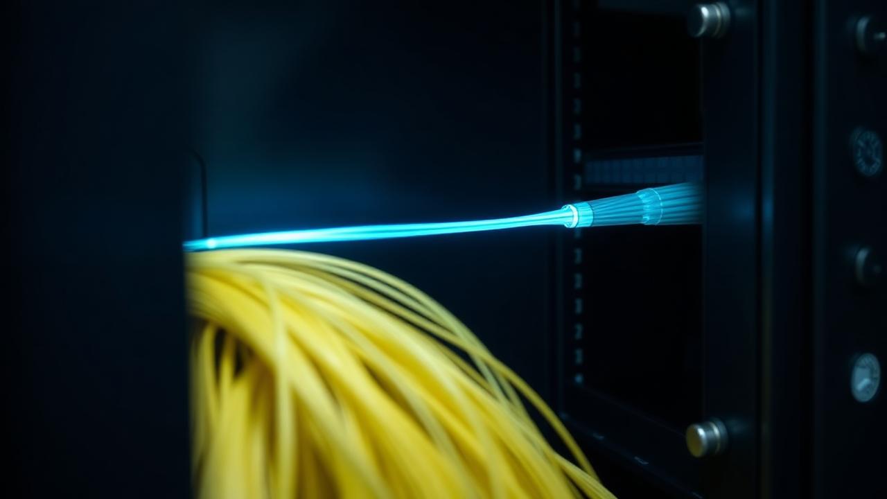 Abstract visualisation of shared versus dedicated internet fibre strands